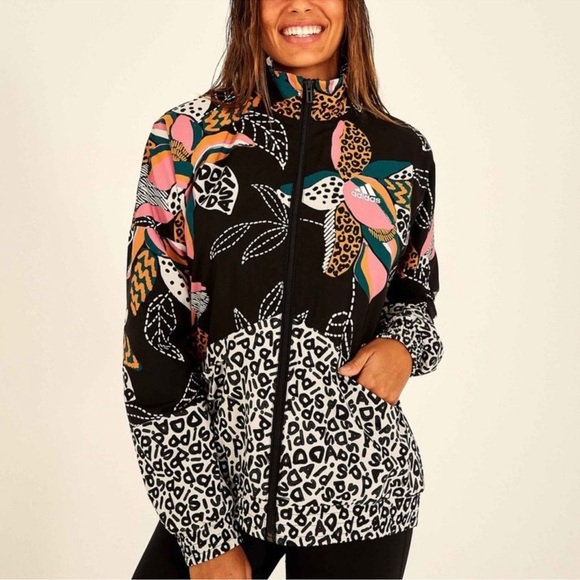 adidas Jackets & Blazers - Adidas x Farm Rio • Farm Rio Print Relaxed Lightweight Windbreaker Small NWT